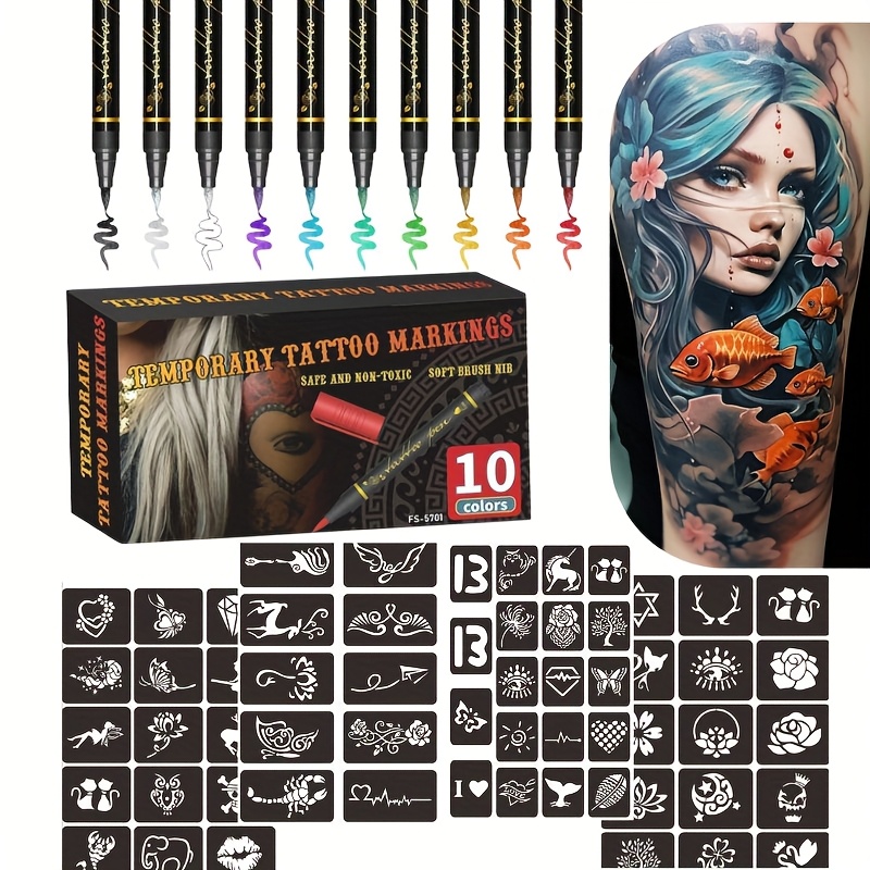 Temporary Tattoo Marker Set 10 - Copic Marker Sketch review and price