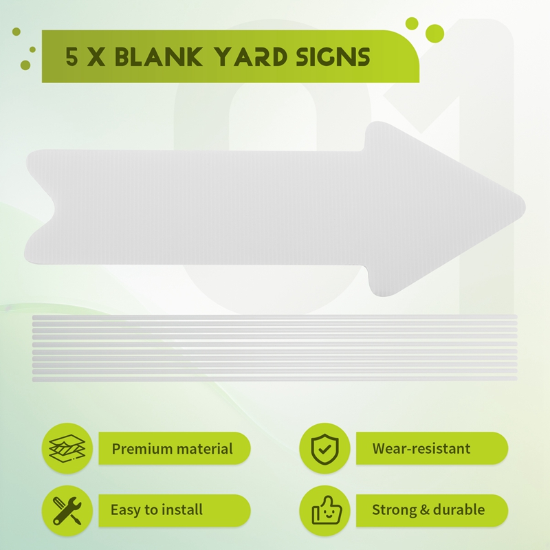 5 Pack White Blank Wedding Dir - Yard Sign Blank review and price