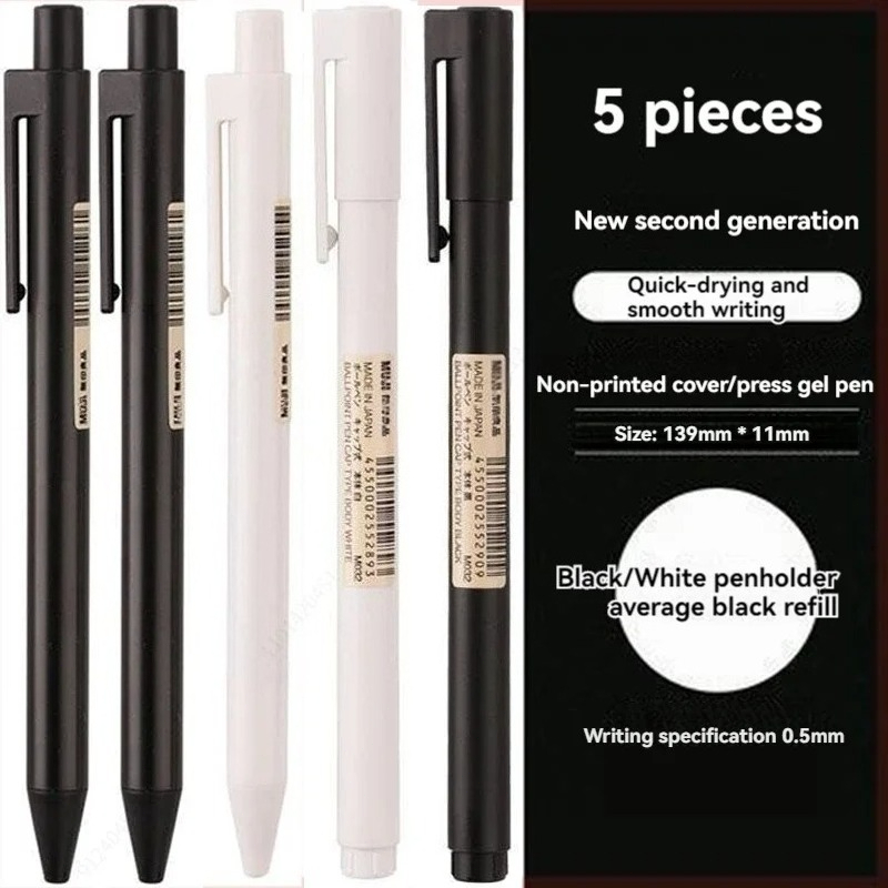 0.5mm Black Bullet Tip Gel Pen - Muji Stationery Gel Pen review and price