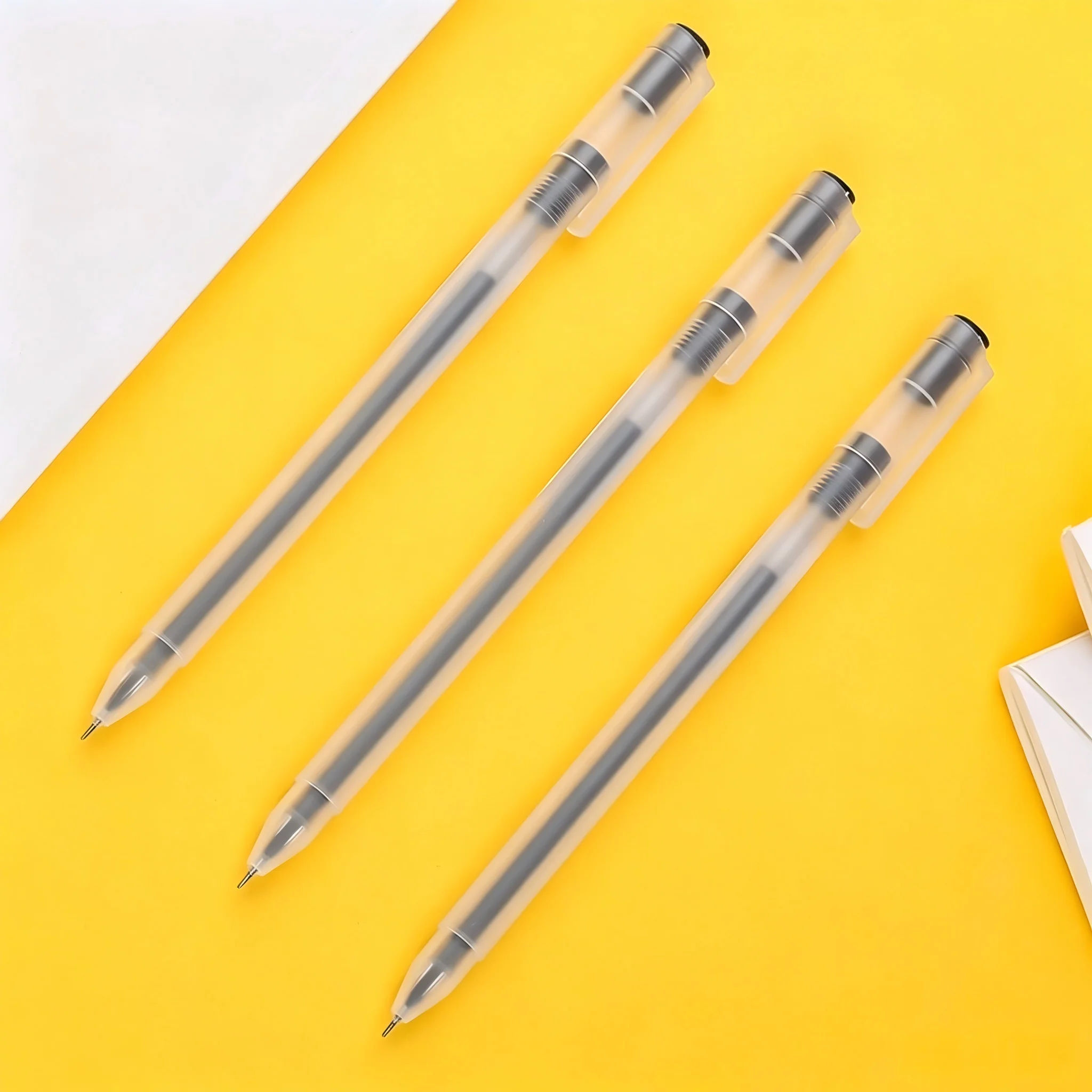 A119 Black Gel Pens 0.5mm Full - Muji Stationery Gel Pen review and price